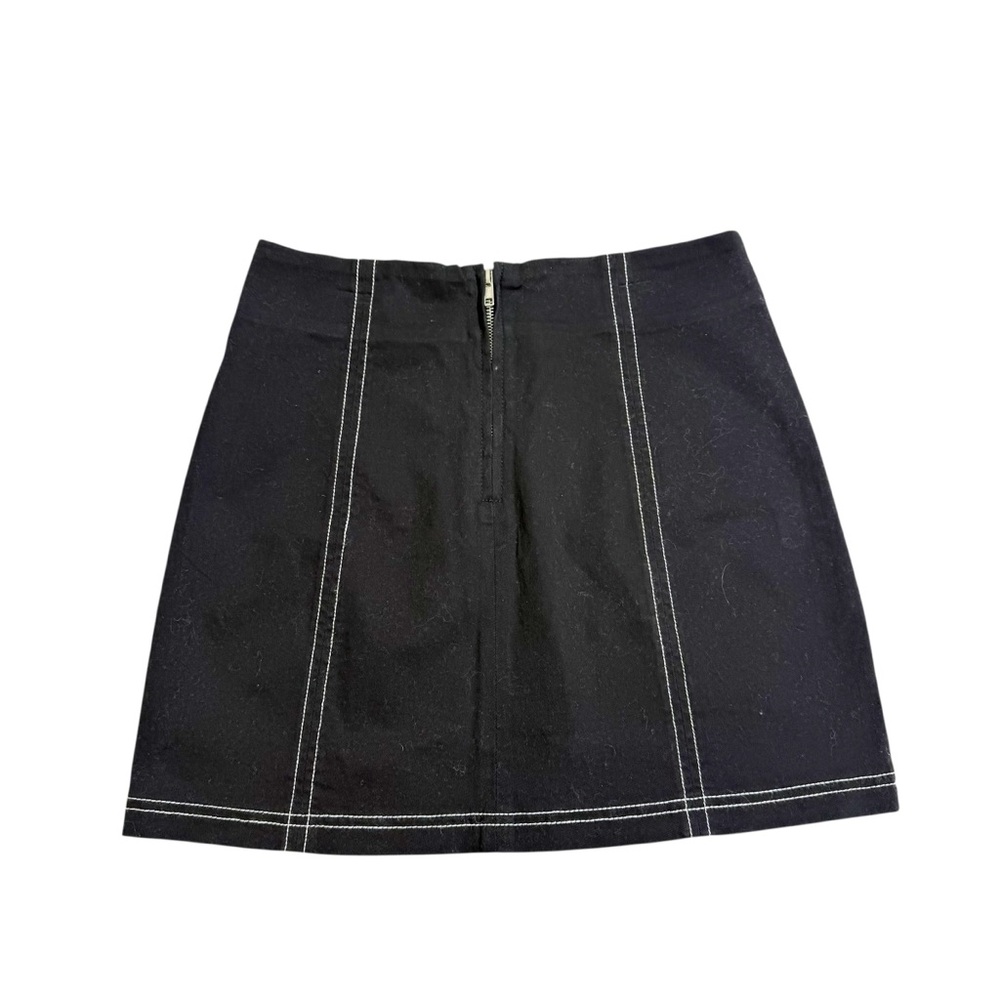 MinkPink Black Mini Skirt White Stitch Detail NWT size S - Picture 5 of 7